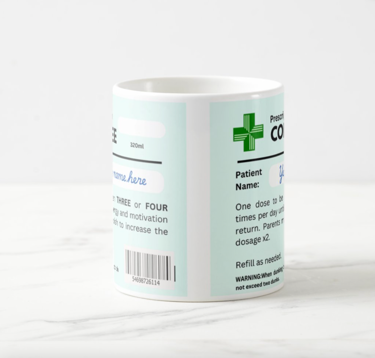 Funny Coffee Prescription Mug