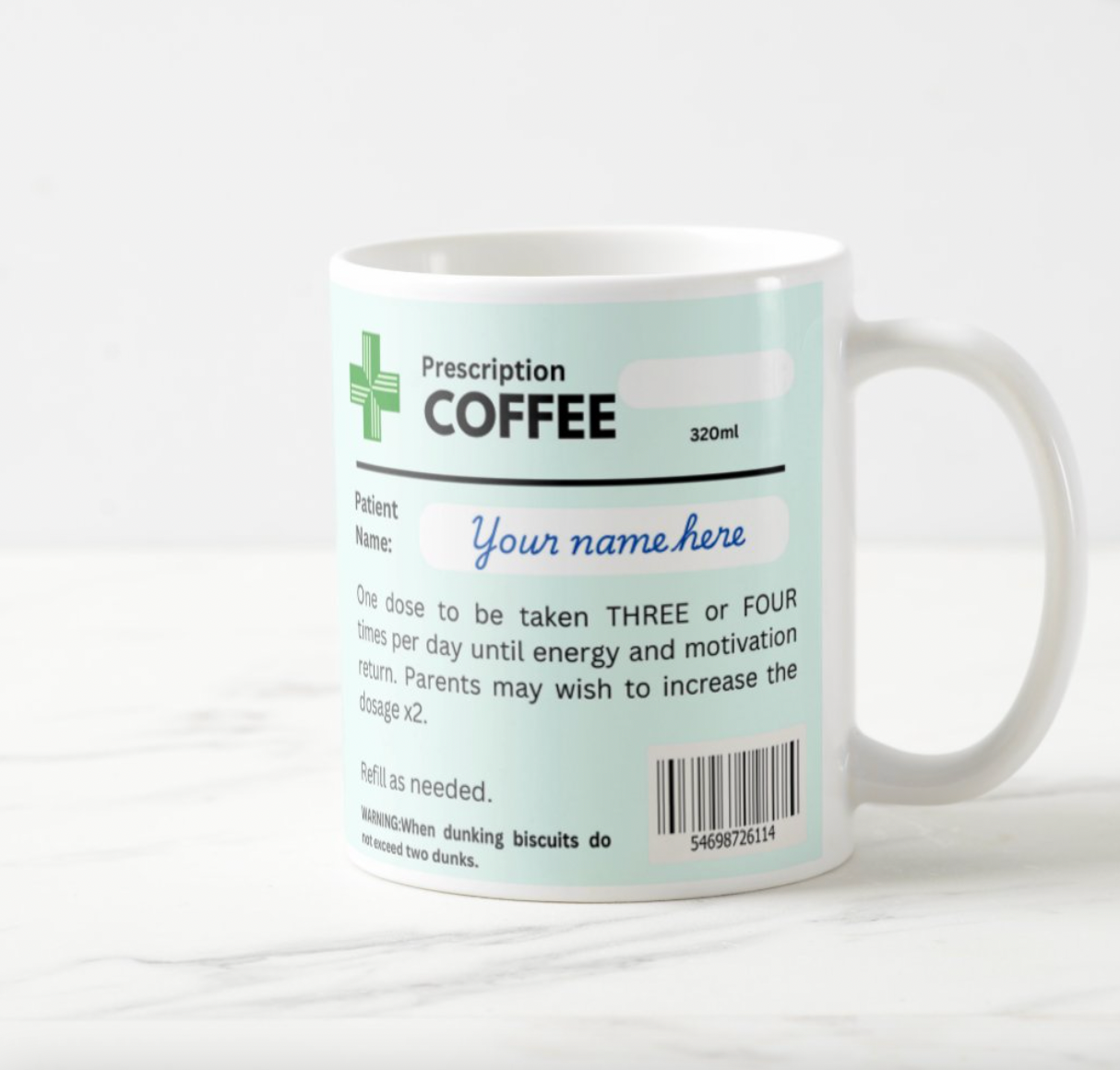 Funny Coffee Prescription Mug