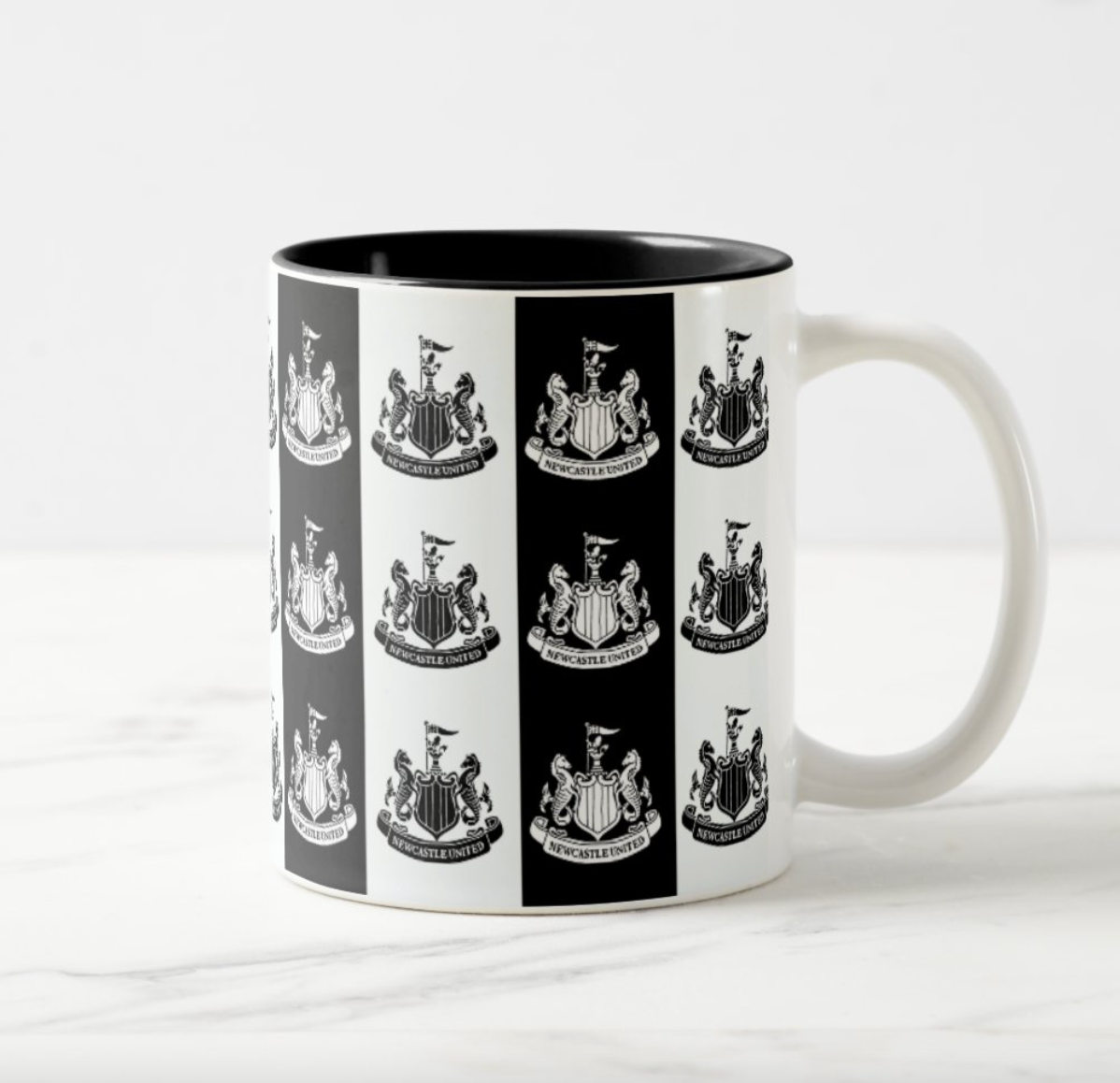 Newcastle United Black and White Mug