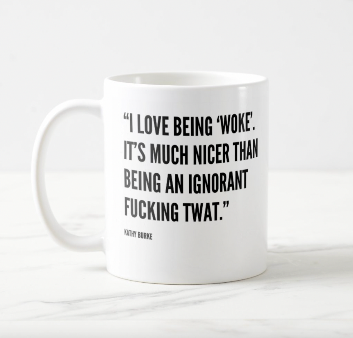 I love being woke mug